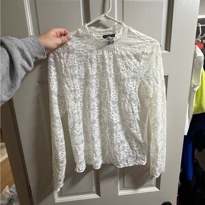 Elegant White Lace Top